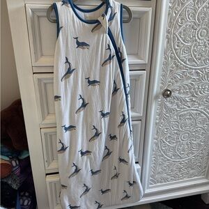Kyte BABY Whale Print Sleep Sack in Blue and White